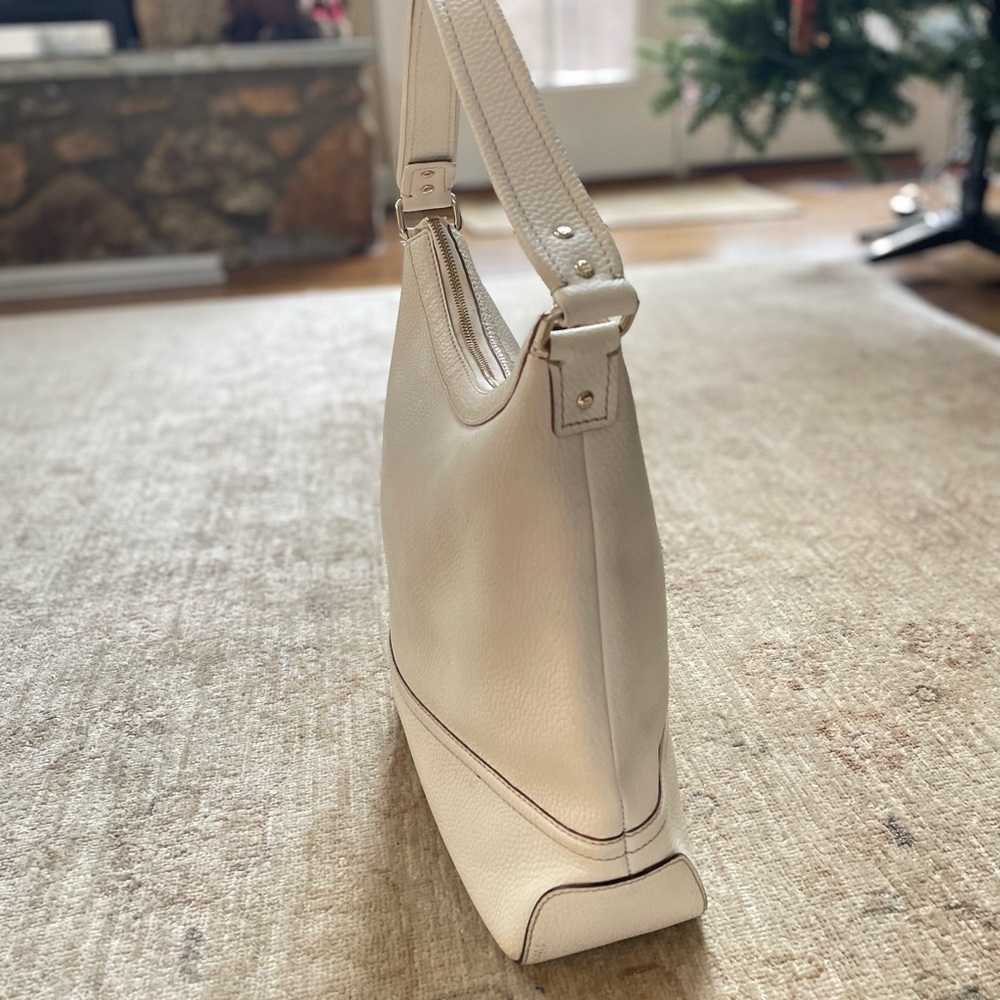Vintage Kate Spade Elegant Cream Hobo Bag - Picture 10 of 13
